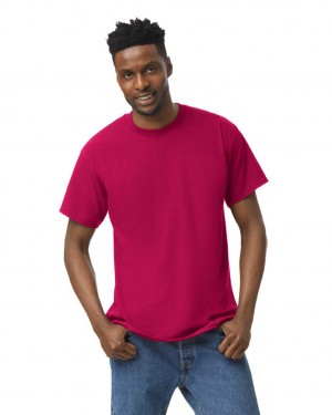 Antique Cherry Red Men's Gildan 5000 T-Shirts | CEKA43678