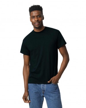 Black Men's Gildan 8000 T-Shirts | STOC80731