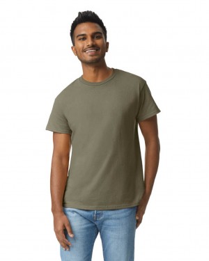 Brown Men's Gildan 2000 T-Shirts | HNEL73618