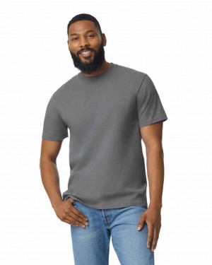 Charcoal Men's Gildan 65000 Midweight T-Shirts | CHPA10832