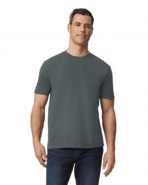 Charcoal Men's Gildan 980 T-Shirts | ZNCD25671