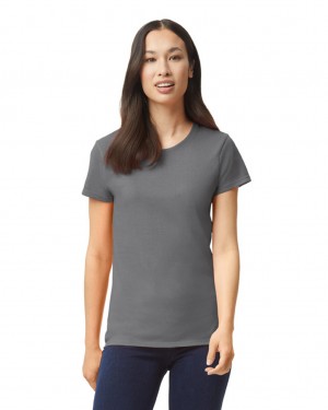 Charcoal Women's Gildan 5000L T-Shirts | KVCQ47512