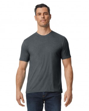 Dark Heather Men's Gildan 6750 Tri-Blend T-Shirts | CDMY06587