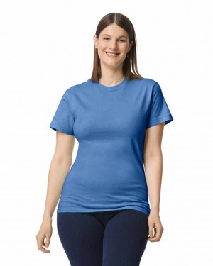 Flo Blue Women's Gildan H000 T-Shirts | PBJY04253