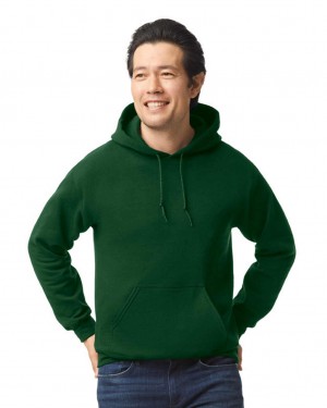 Forest Green Men's Gildan 18500 Hoodie Sweatshirt | EMRU68205