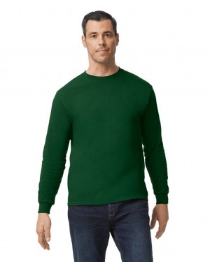 Forest Green Men's Gildan 5400 Long Sleeve T-Shirts | GWNL98123