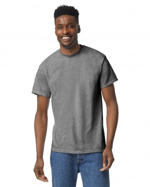 Graphite Heather Men's Gildan 8000 T-Shirts | LZOK19675