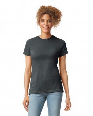 Gunmetal Women's Gildan 67000L CVC T-Shirts | VMKF54862