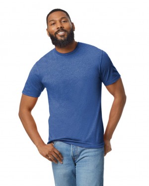 Heather Blue Men's Gildan 980 T-Shirts | GJRV60582