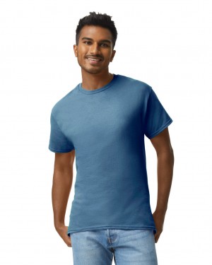 Heather Indigo Men's Gildan 2000 T-Shirts | BWCG06738