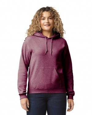 Heather Sport Dark Maroon Women's Gildan 18500 Hoodie | LTBH57439