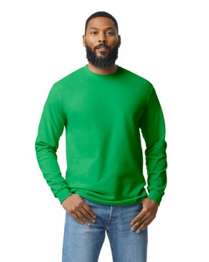 Irish Green Men's Gildan 5400 Long Sleeve T-Shirts | QOEW96742