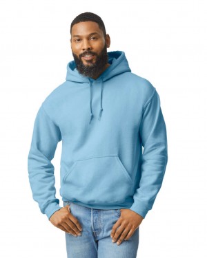 Light Blue Men's Gildan 18500 Hoodie Sweatshirt | TRKF46723