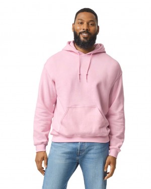 Light Pink Men's Gildan 18500 Hoodie Sweatshirt | HVEA28915