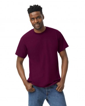 Maroon Men's Gildan 5000 T-Shirts | HURL93847