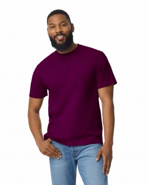 Maroon Men's Gildan 65000 Midweight T-Shirts | TBNX34792