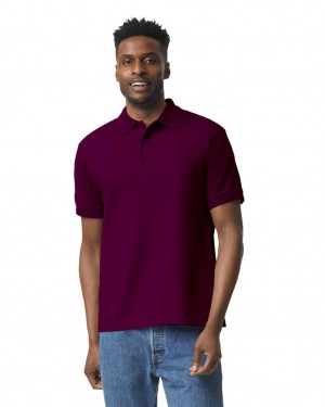 Maroon Men's Gildan 8800 Polo | UNJS81697