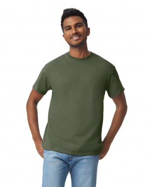 Military Green Men's Gildan 5000 T-Shirts | TQDS20745