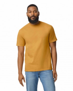 Mustard Men's Gildan 65000 Midweight T-Shirts | FLDO38076