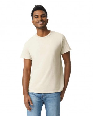 Natural Men's Gildan 2000 T-Shirts | SDRK73640