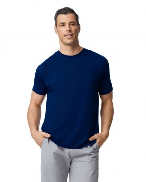 Navy Men's Gildan 42000 T-Shirts | TMJR94081