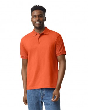 Orange Men's Gildan 8800 Polo | FYJP19568