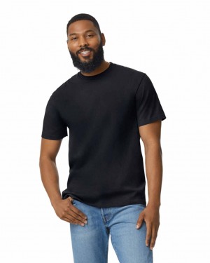 Pitch Black Men's Gildan 65000 Midweight T-Shirts | ZGJD37598