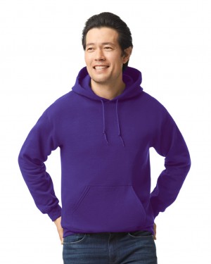 Purple Men's Gildan 18500 Hoodie | KILF30461