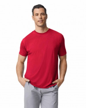 Red Men's Gildan 42000 T-Shirts | ODXQ92470