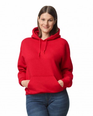 Red Women's Gildan 12500 Hoodie Sweatshirt | CVRS54982