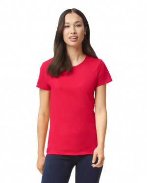 Red Women's Gildan 5000L T-Shirts | CMWI31859