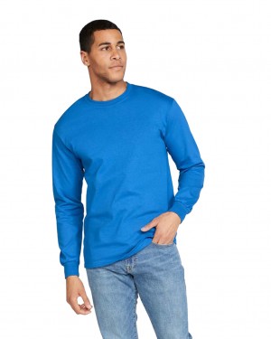 Royal Men's Gildan 2400 Long Sleeve T-Shirts | KARB89123