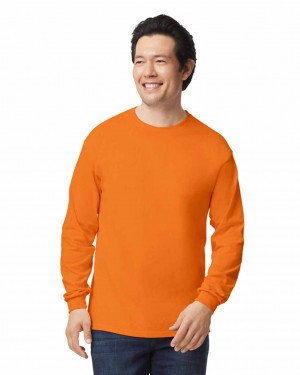 S Orange Men's Gildan 2400 Long Sleeve T-Shirts | TREZ20639