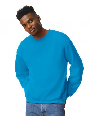 Sapphire Men's Gildan 18000 Crewneck Sweatshirt | ICEB39021