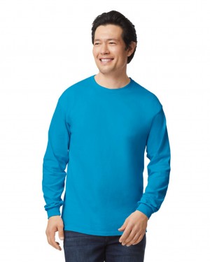 Sapphire Men's Gildan 2400 Long Sleeve T-Shirts | SQKC42739