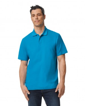 Sapphire Men's Gildan 64800 Pique Polo | NCTO81207