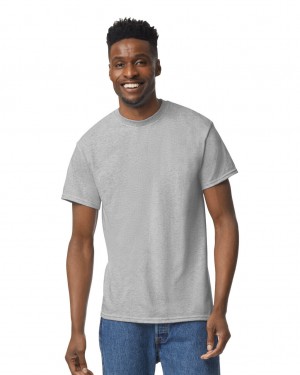 Sport Grey Men's Gildan 8000 T-Shirts | JXEY10592