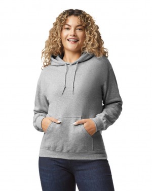 Sport Grey Women's Gildan 18500 Hoodie Sweatshirt | SVLD19476