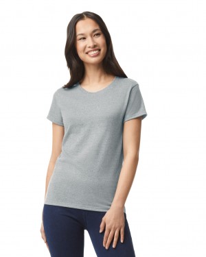 Sport Grey Women's Gildan 5000L T-Shirts | PRHV36704