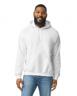 White Men's Gildan 18500 Hoodie | WMZF16428