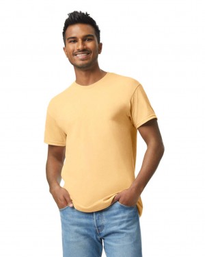 Yellow Haze Men's Gildan 5000 T-Shirts | CKRP25340