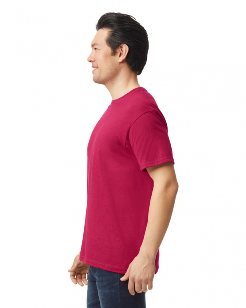 Antique Cherry Red Men's Gildan 64000 T-Shirts | HRAJ75402