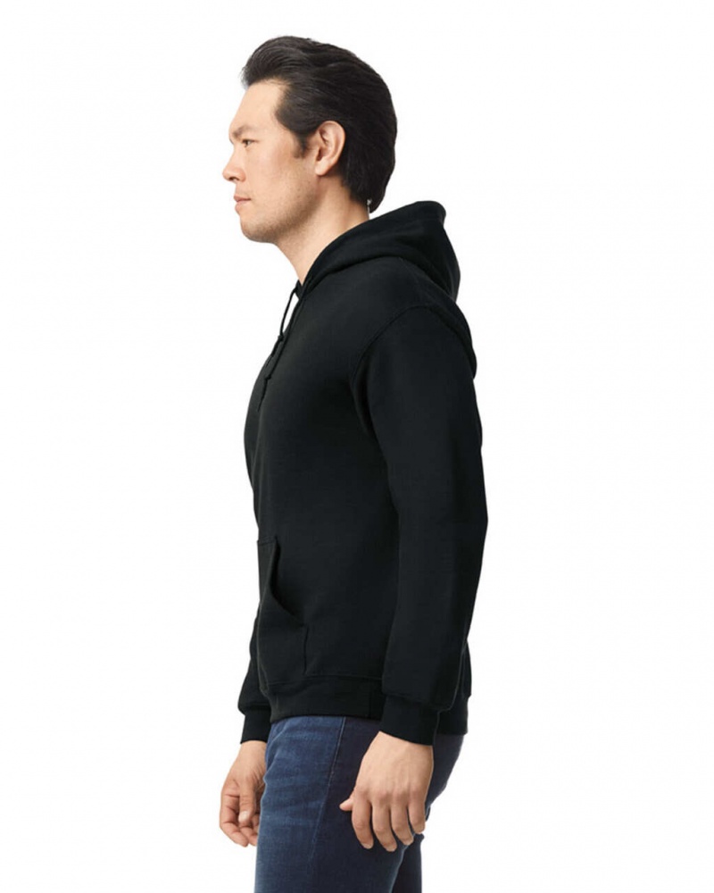 Black Men's Gildan 18500 Hoodie Sweatshirt | IHTS62703