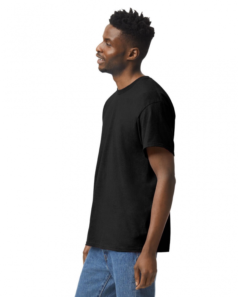 Black Men's Gildan 5000 T-Shirts | IEKA40831