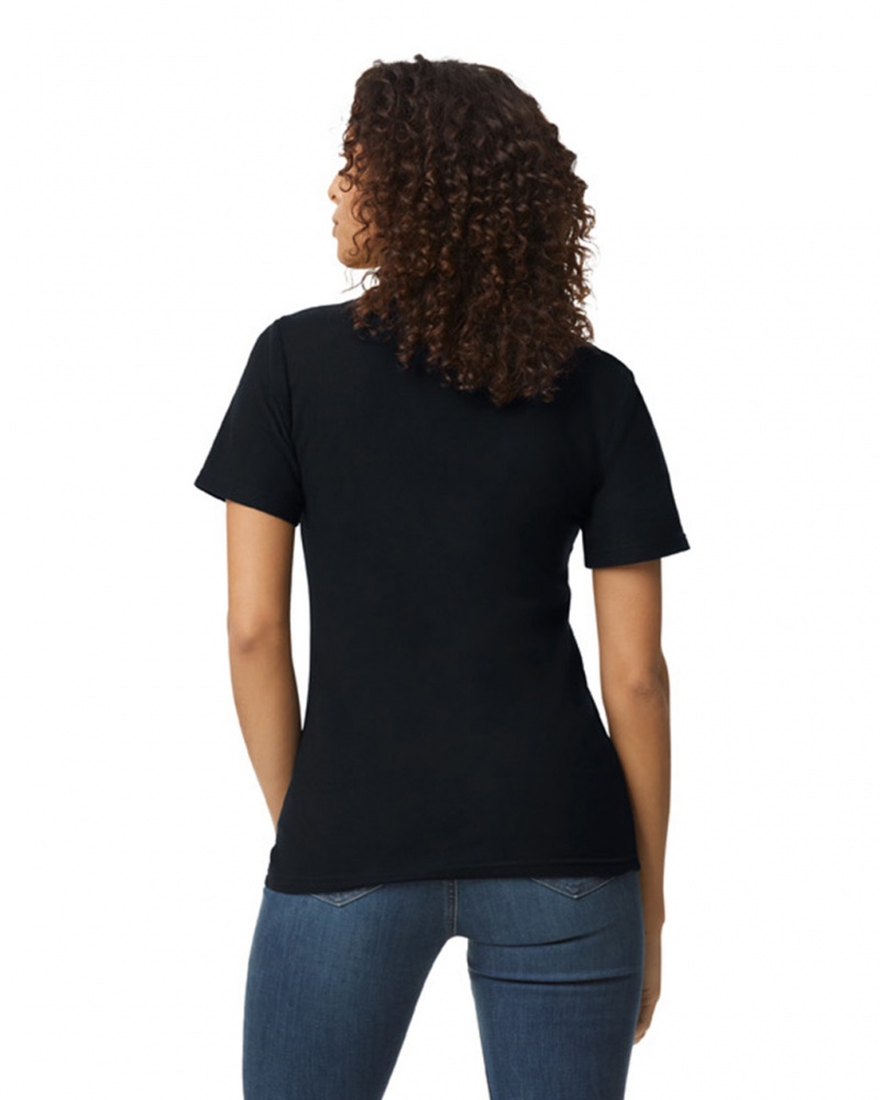 Black Women's Gildan 64800L Pique Polo | ZKQD40569