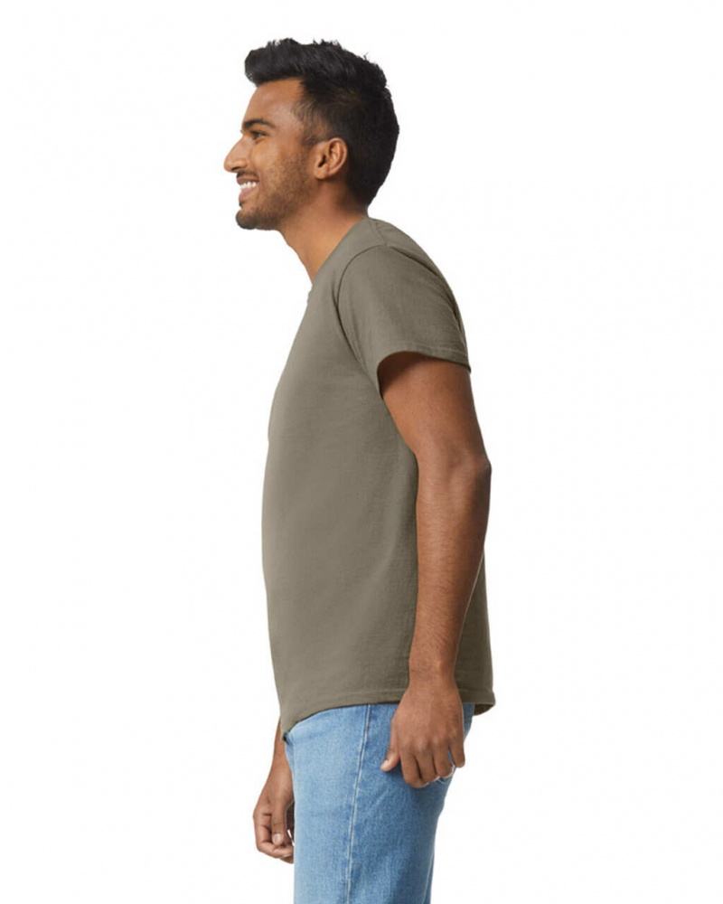 Brown Men's Gildan 2000 T-Shirts | HNEL73618