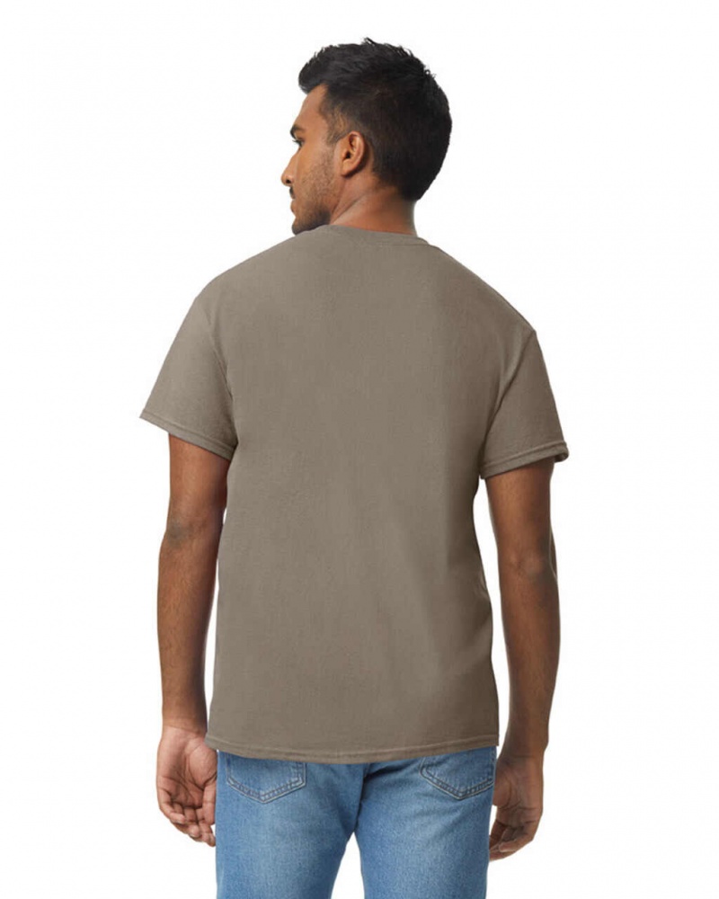 Brown Savana Men's Gildan 5000 T-Shirts | PWEJ50624