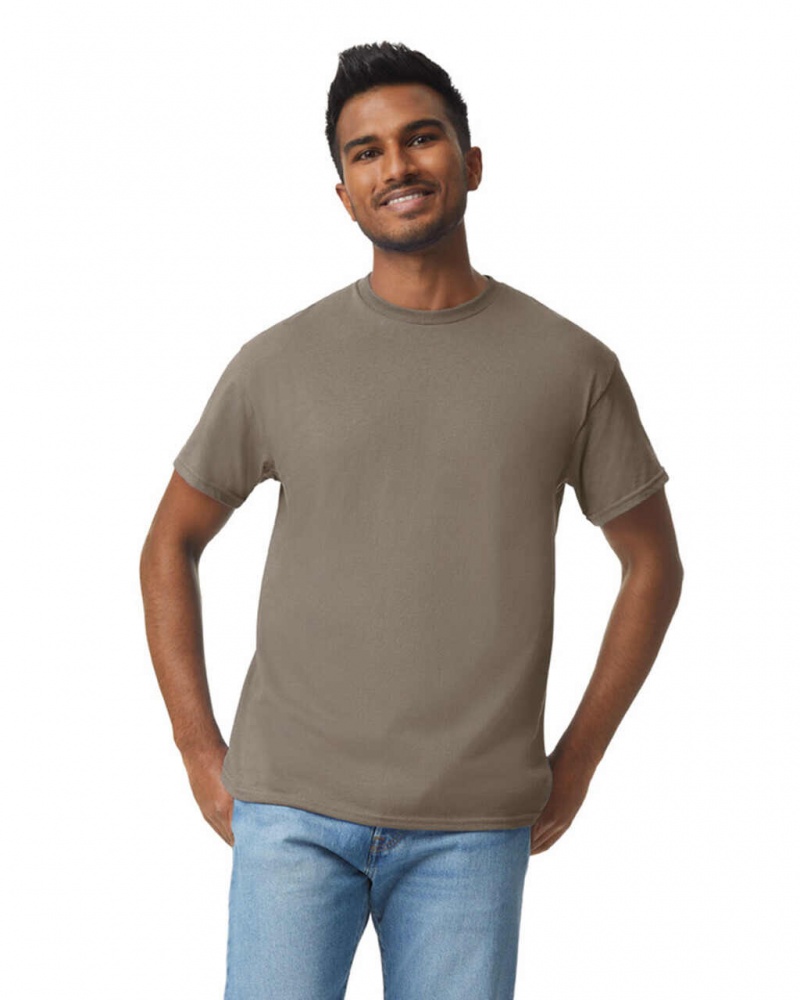 Brown Savana Men\'s Gildan 5000 T-Shirts | PWEJ50624