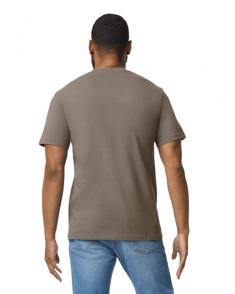 Brown Savana Men's Gildan 65000 Midweight T-Shirts | SEDO06851