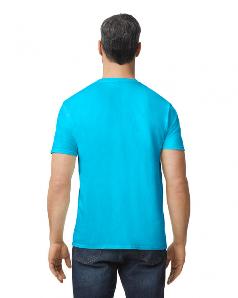 Caribbean Blue Men's Gildan 980 T-Shirts | HOXR94672